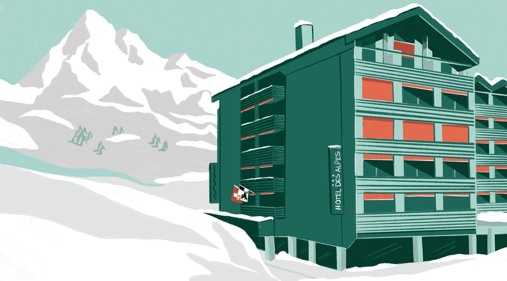 Studio Im Hotel Des Alpes Флімс Екстер'єр фото